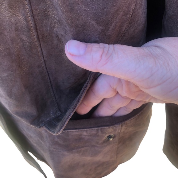 Bernardo Genuine Leather Brown Jacket size Medium - Picture 5 of 15